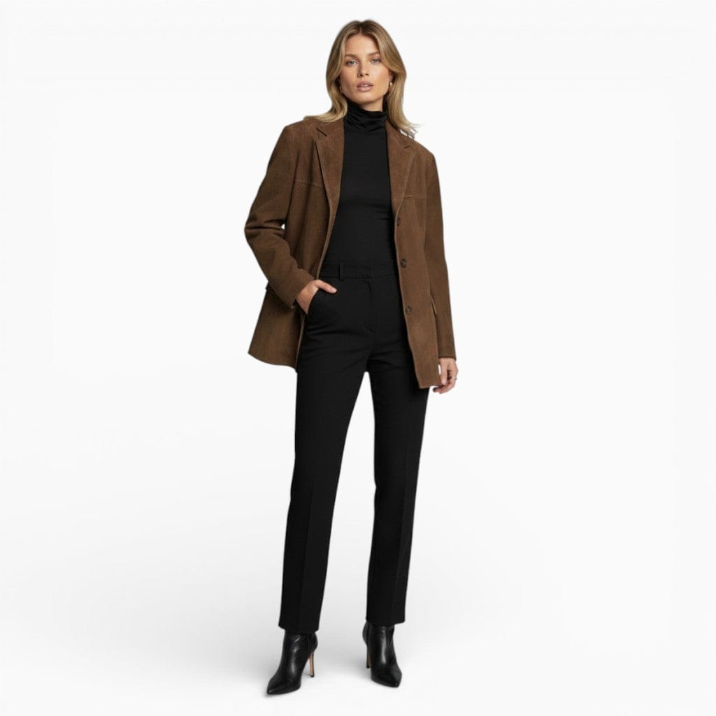 Hemsbury Brown / S SUZIE Solid Lapel Coat