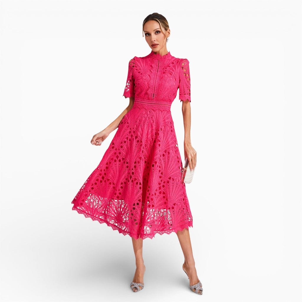 Hemsbury Dresses ADELE Ice Silk Lace Midi Dress