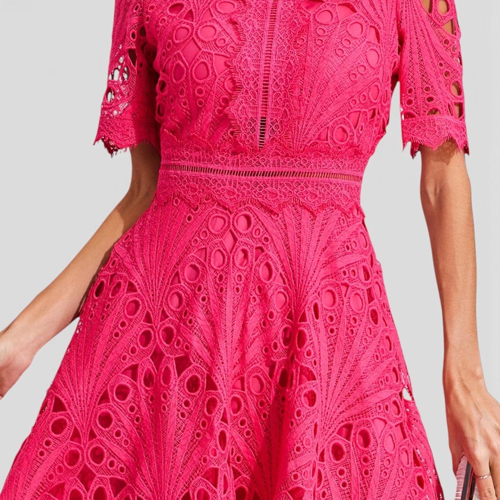 Hemsbury Dresses ADELE Ice Silk Lace Midi Dress