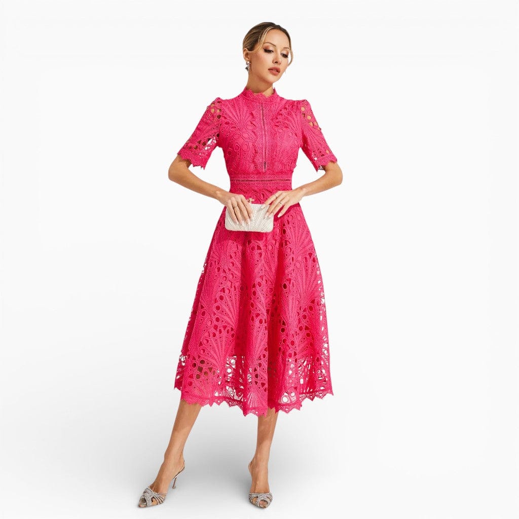 Hemsbury Dresses ADELE Ice Silk Lace Midi Dress