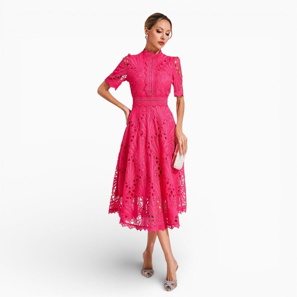 Hemsbury Dresses ADELE Ice Silk Lace Midi Dress