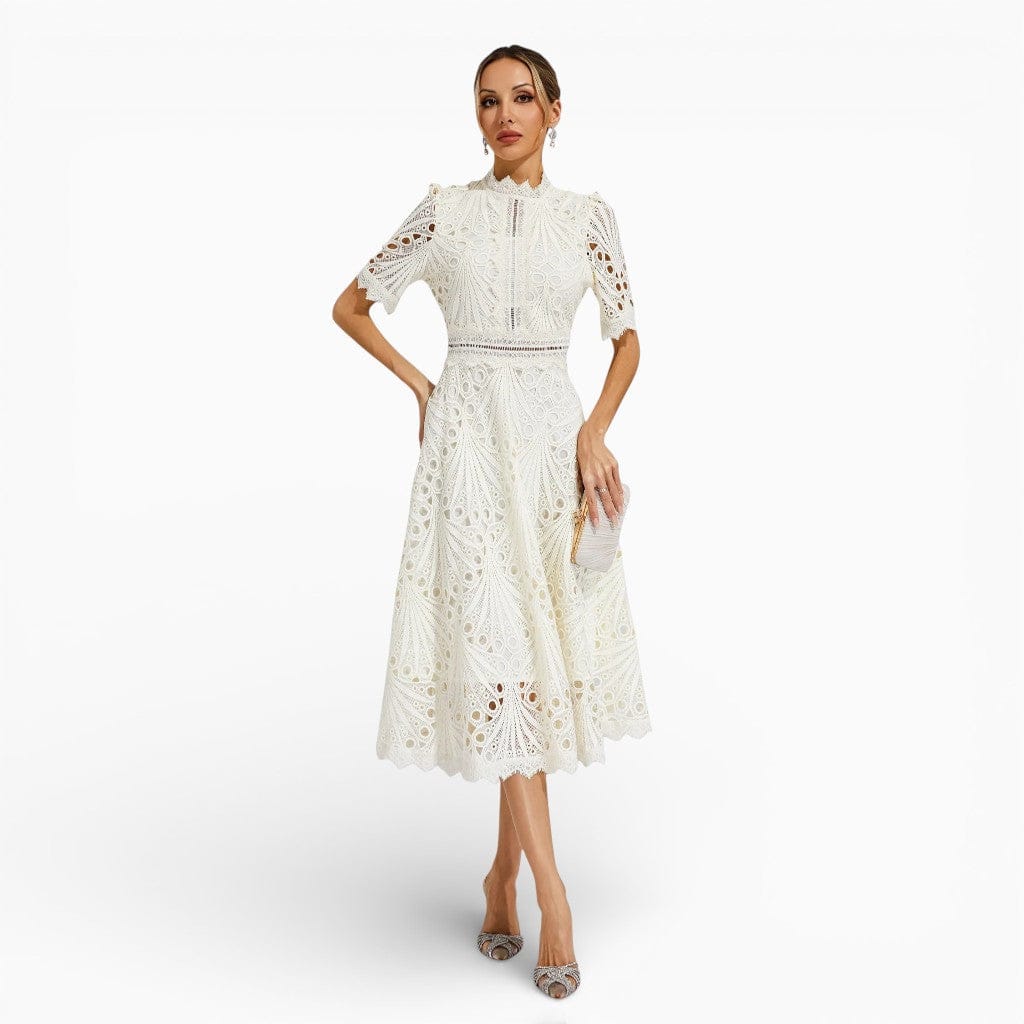 Hemsbury Dresses ADELE Ice Silk Lace Midi Dress
