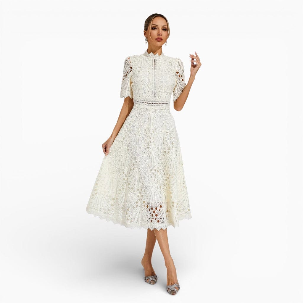 Hemsbury Dresses ADELE Ice Silk Lace Midi Dress