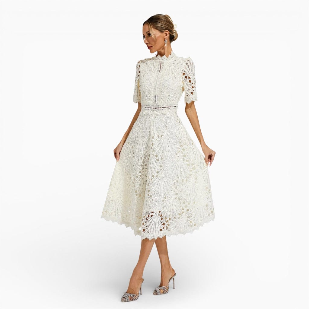 Hemsbury Dresses ADELE Ice Silk Lace Midi Dress