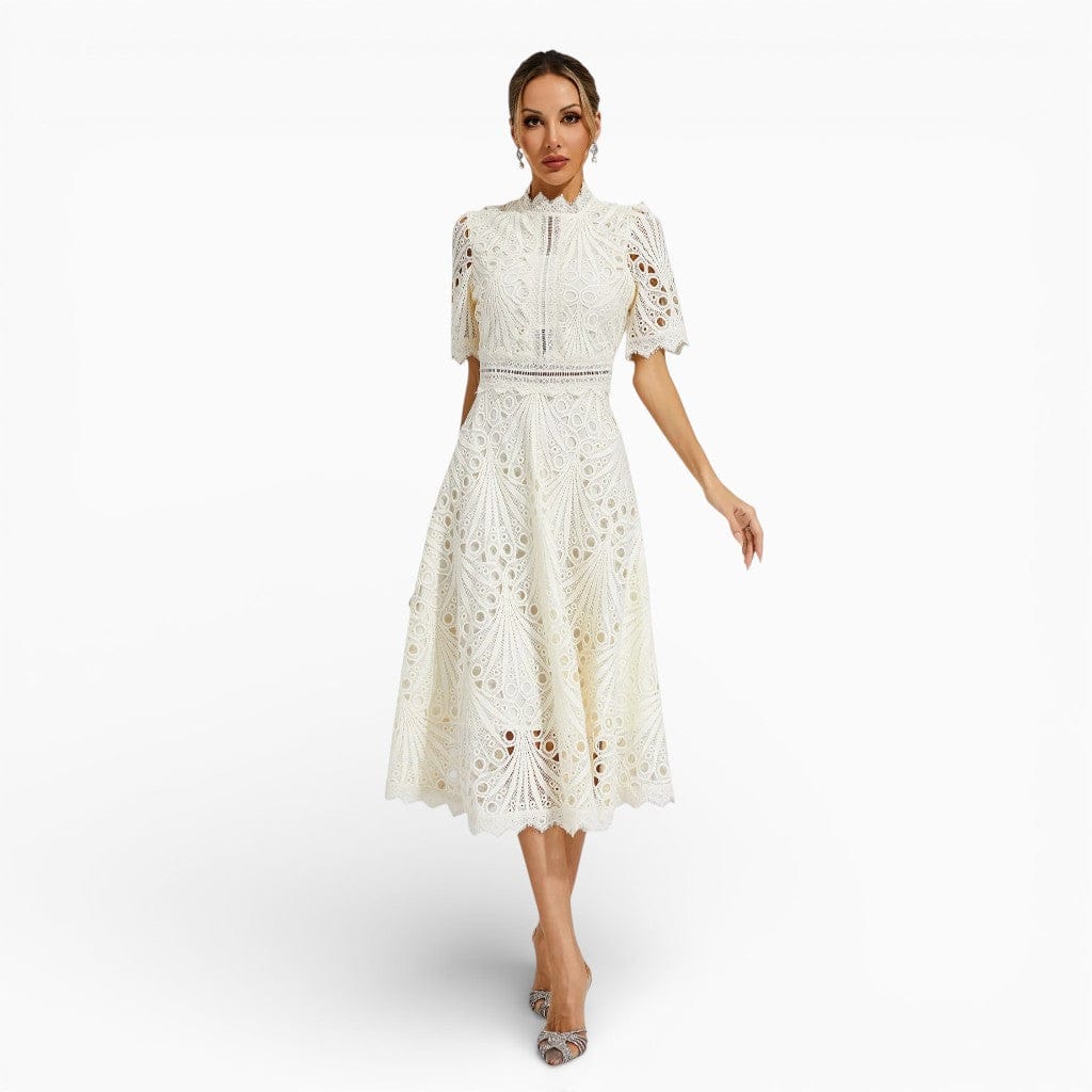Hemsbury Dresses ADELE Ice Silk Lace Midi Dress