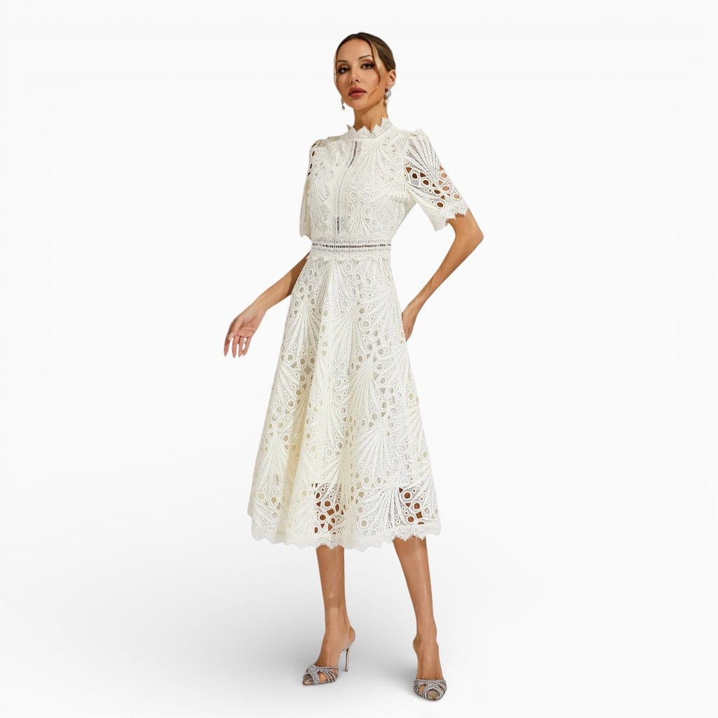 Hemsbury Dresses ADELE Ice Silk Lace Midi Dress