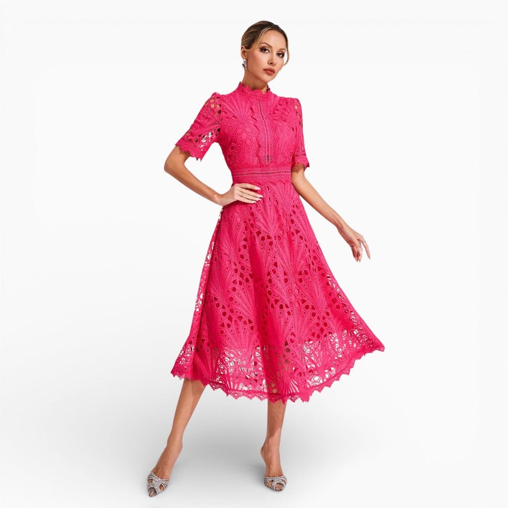 Hemsbury Dresses ADELE Ice Silk Lace Midi Dress