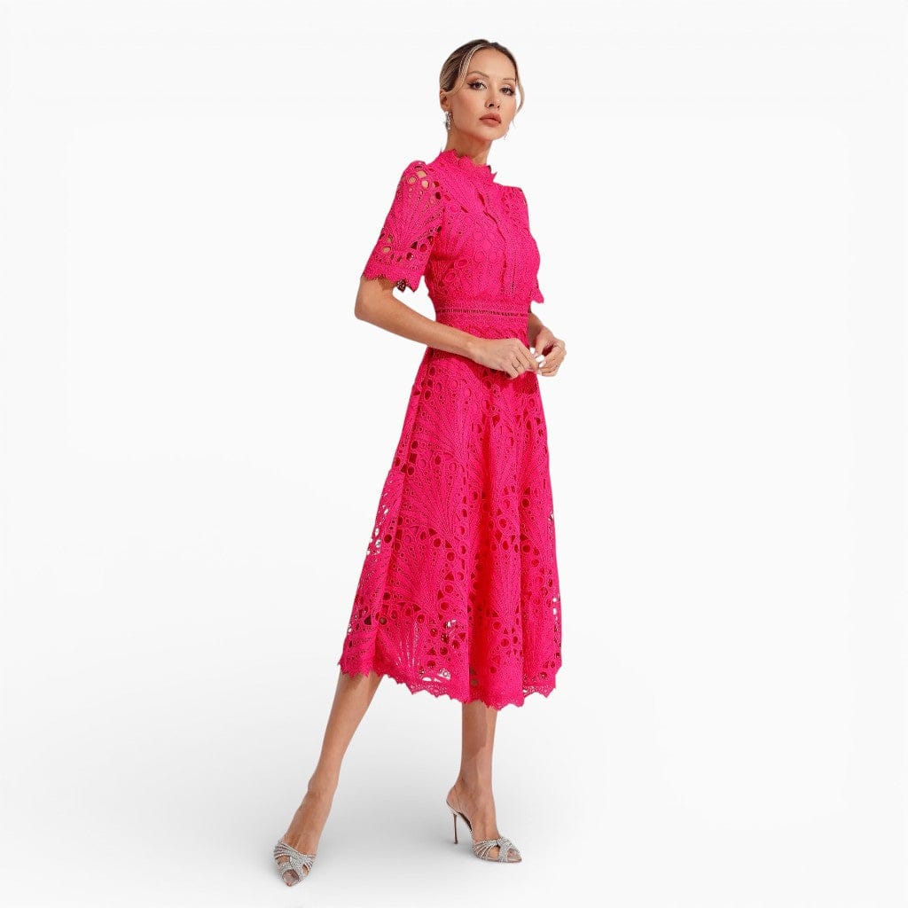 Hemsbury Dresses ADELE Ice Silk Lace Midi Dress