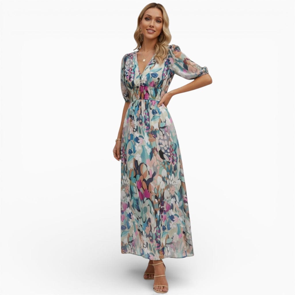 Hemsbury Dresses ANNE Printed Lantern Sleeve Dress