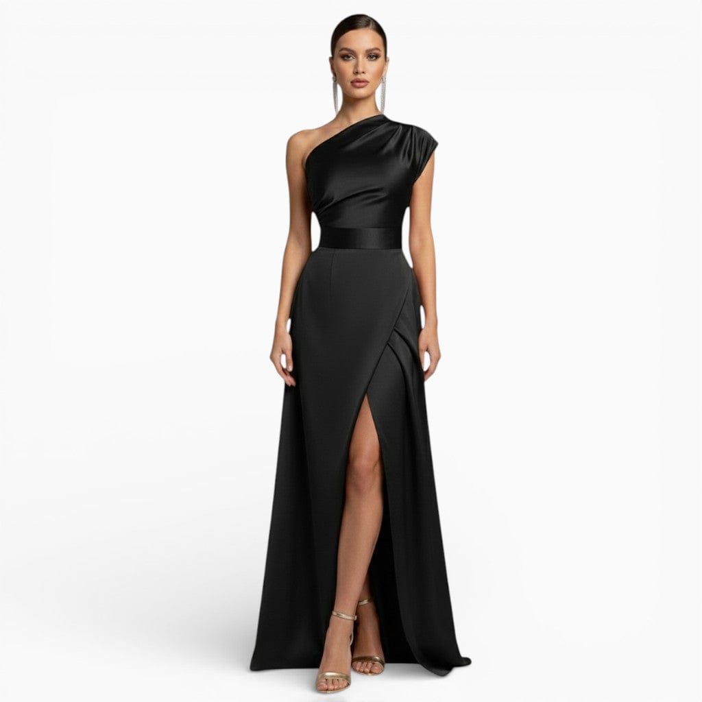 Hemsbury Dresses Black / S DIANA One-Shoulder A-Line Gown