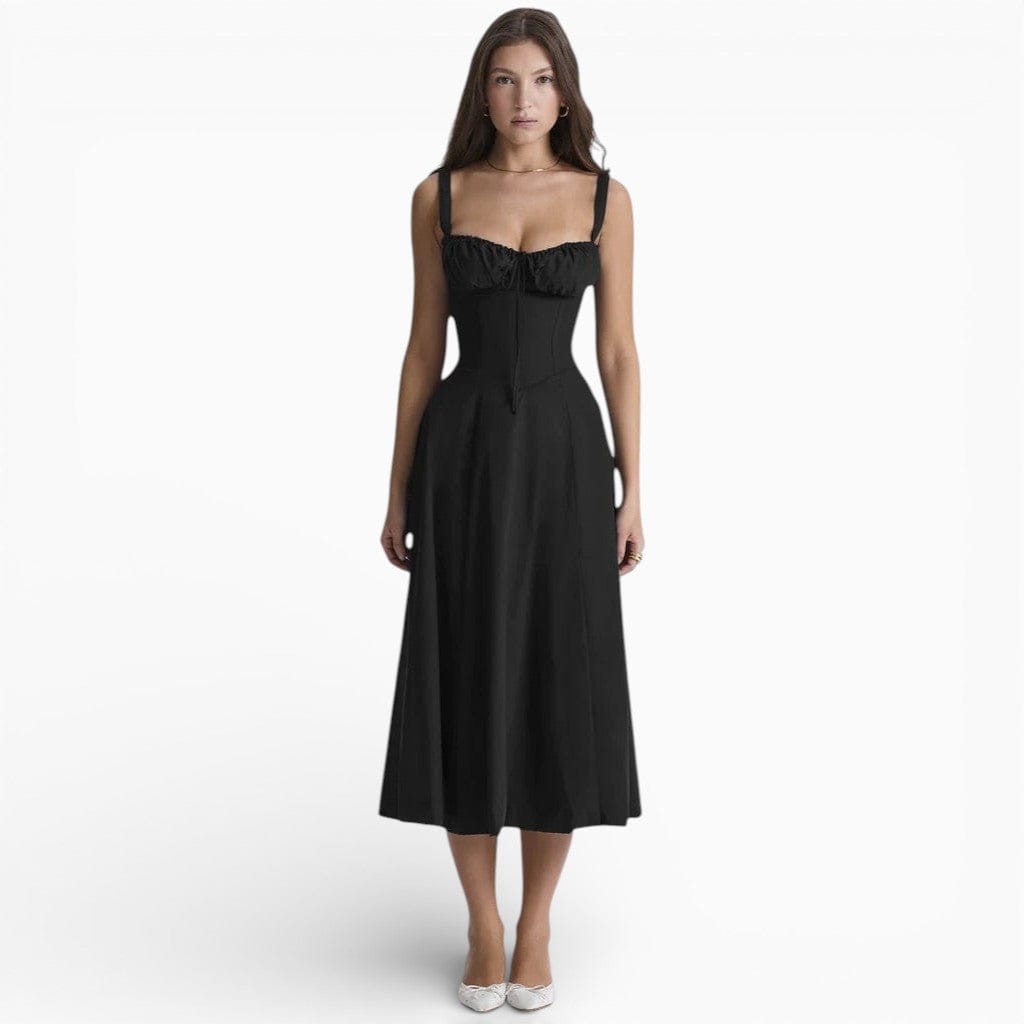 Hemsbury Dresses Black / S LENA High-Waist Backless Slip Dress