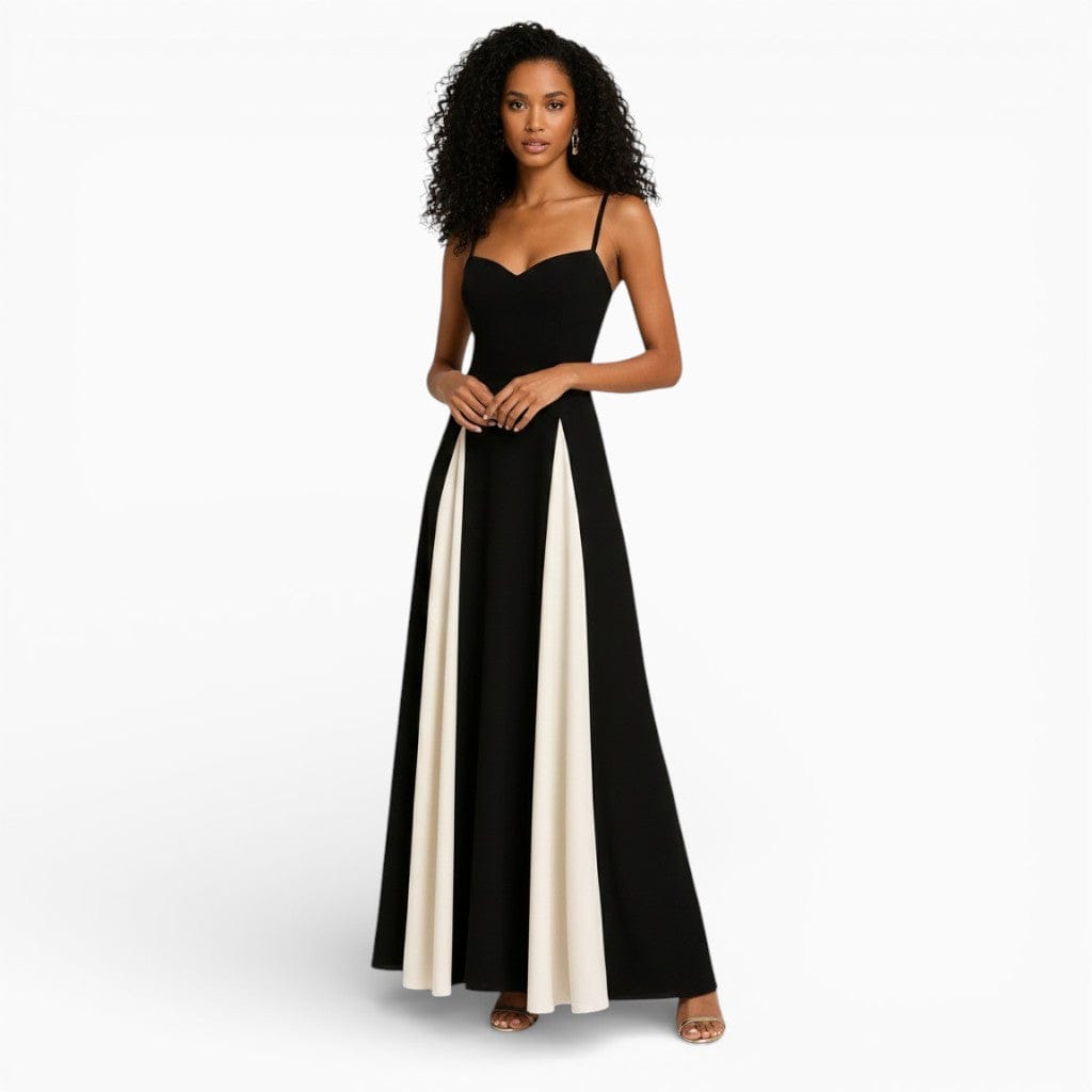 Hemsbury Dresses Black / S MARILYN Backless Floral Maxi Dress