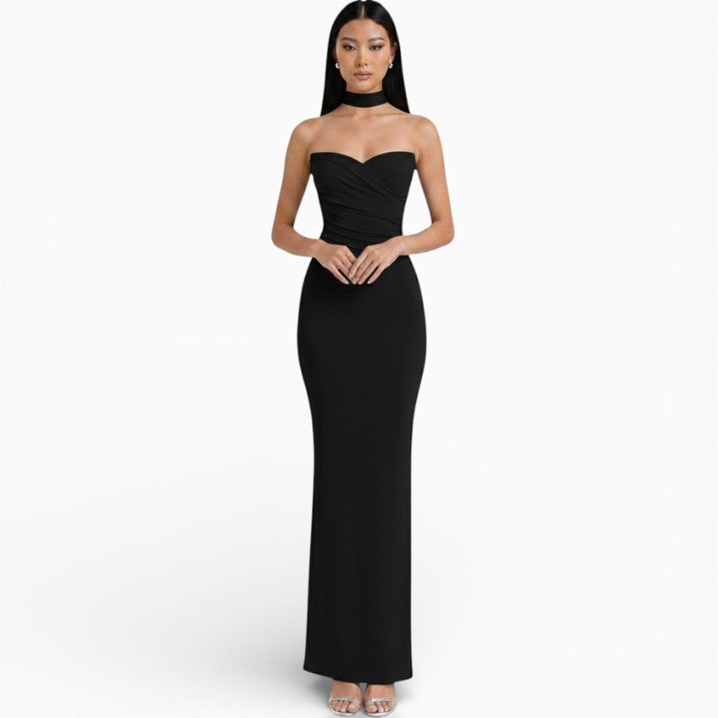 Hemsbury Dresses Black / XS LINA Strapless Backless Bodycon Dress