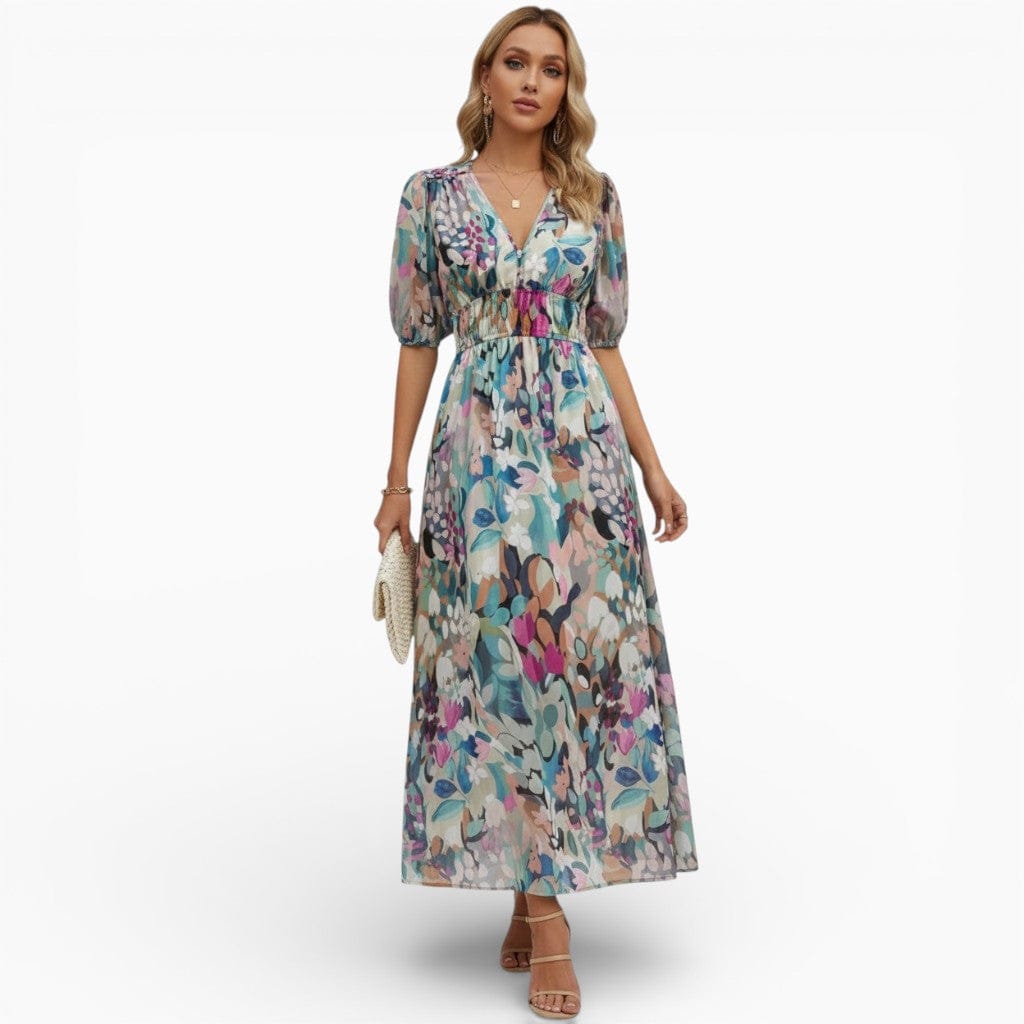 Hemsbury Dresses Floral / S ANNE Printed Lantern Sleeve Dress