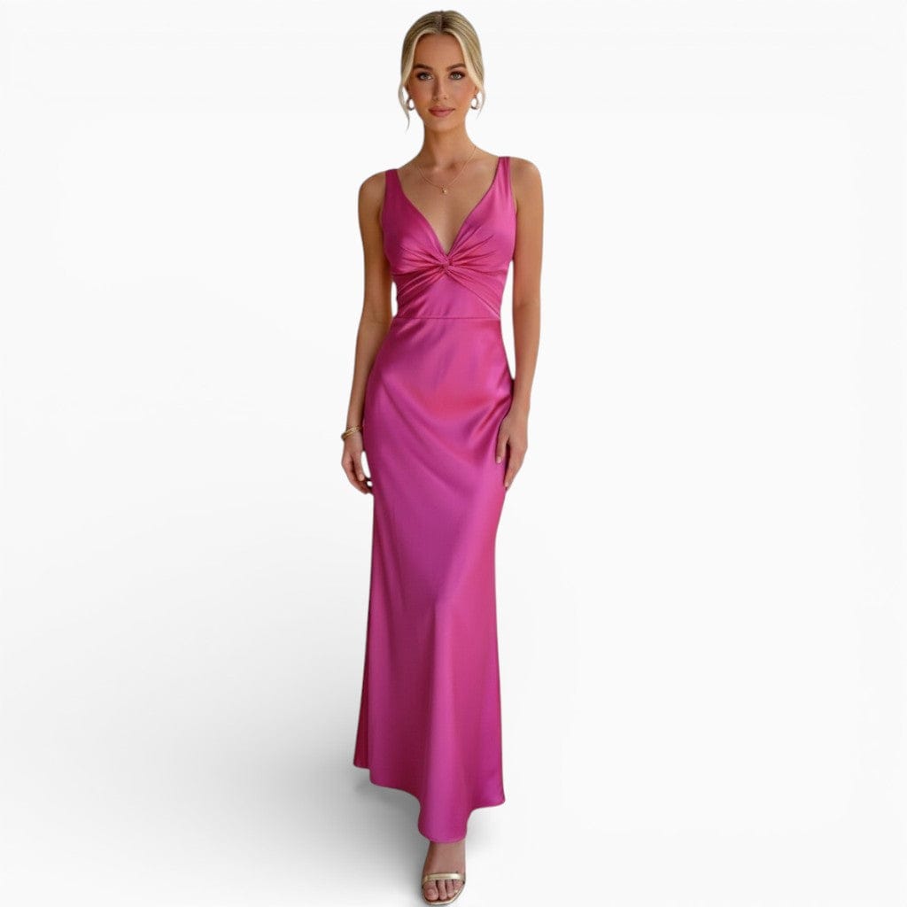 Hemsbury Dresses Fuchsia / S CASSY Elegant Sleeveless Maxi Dress