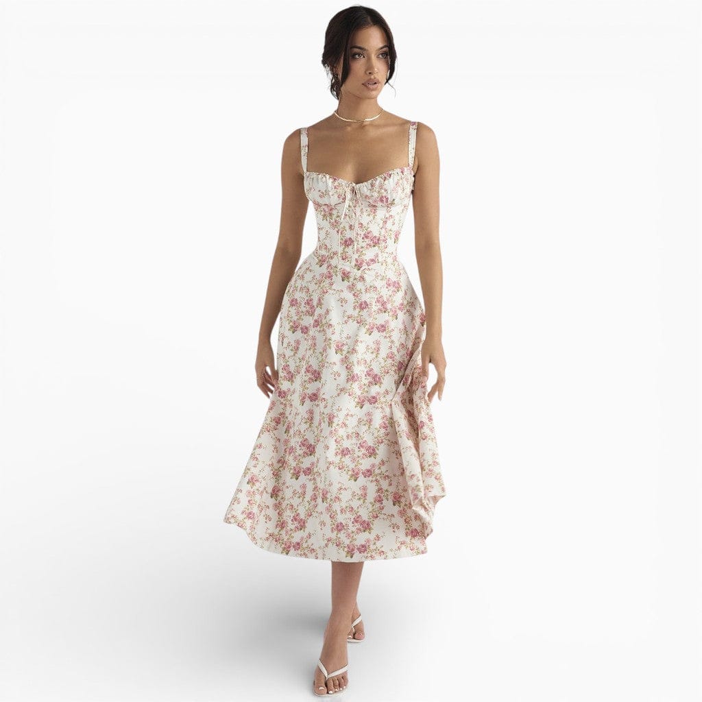 Hemsbury Dresses Green - Flower Print / S LENA High-Waist Backless Slip Dress