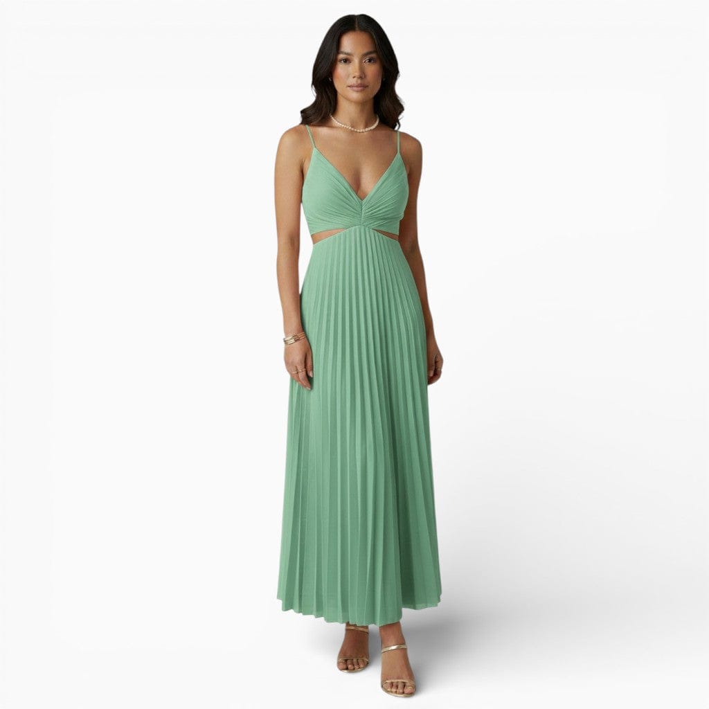 Hemsbury Dresses Green / S LAYLA Ruched High-Waisted Maxi Dress