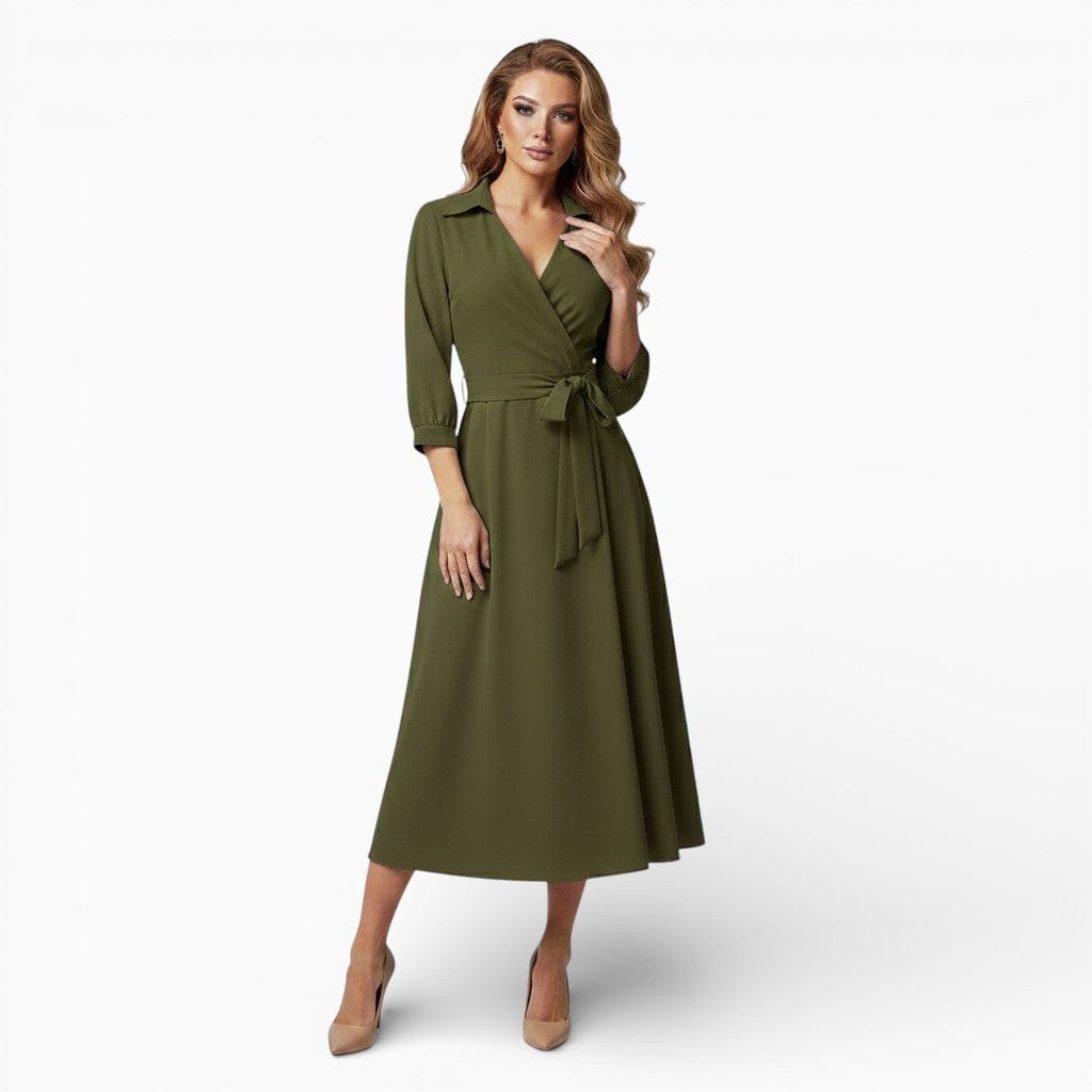 Hemsbury Dresses Green / S TINA Printed Acetate Maxi Dress