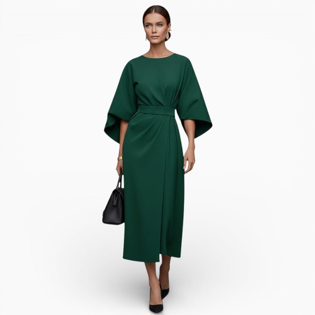 Hemsbury Dresses Green / XS MANDY Pleated Maxi Dress