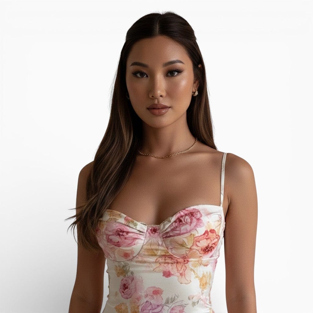 Hemsbury Dresses IRENA Floral Backless Pencil Dress