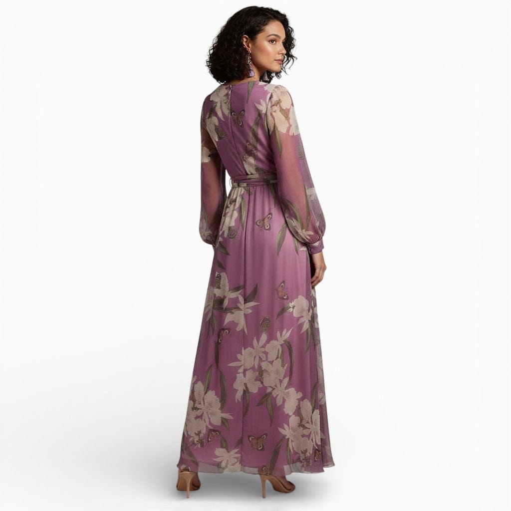 Hemsbury Dresses IRENE V-Neck Chiffon Maxi Dress