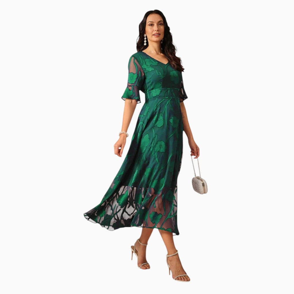 Hemsbury Dresses LAURE V-Neck Chiffon Dress