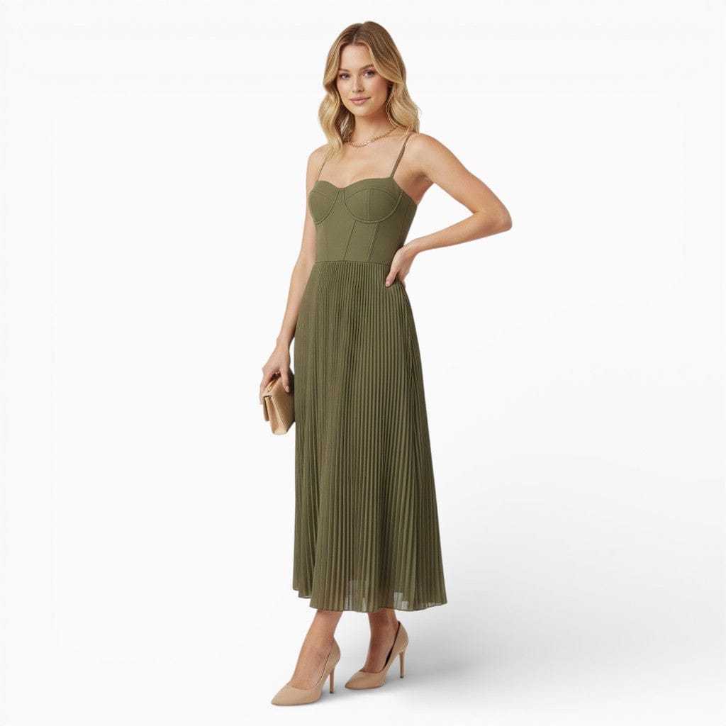 Hemsbury Dresses MARGOT Ruched Ice Silk Long Dress