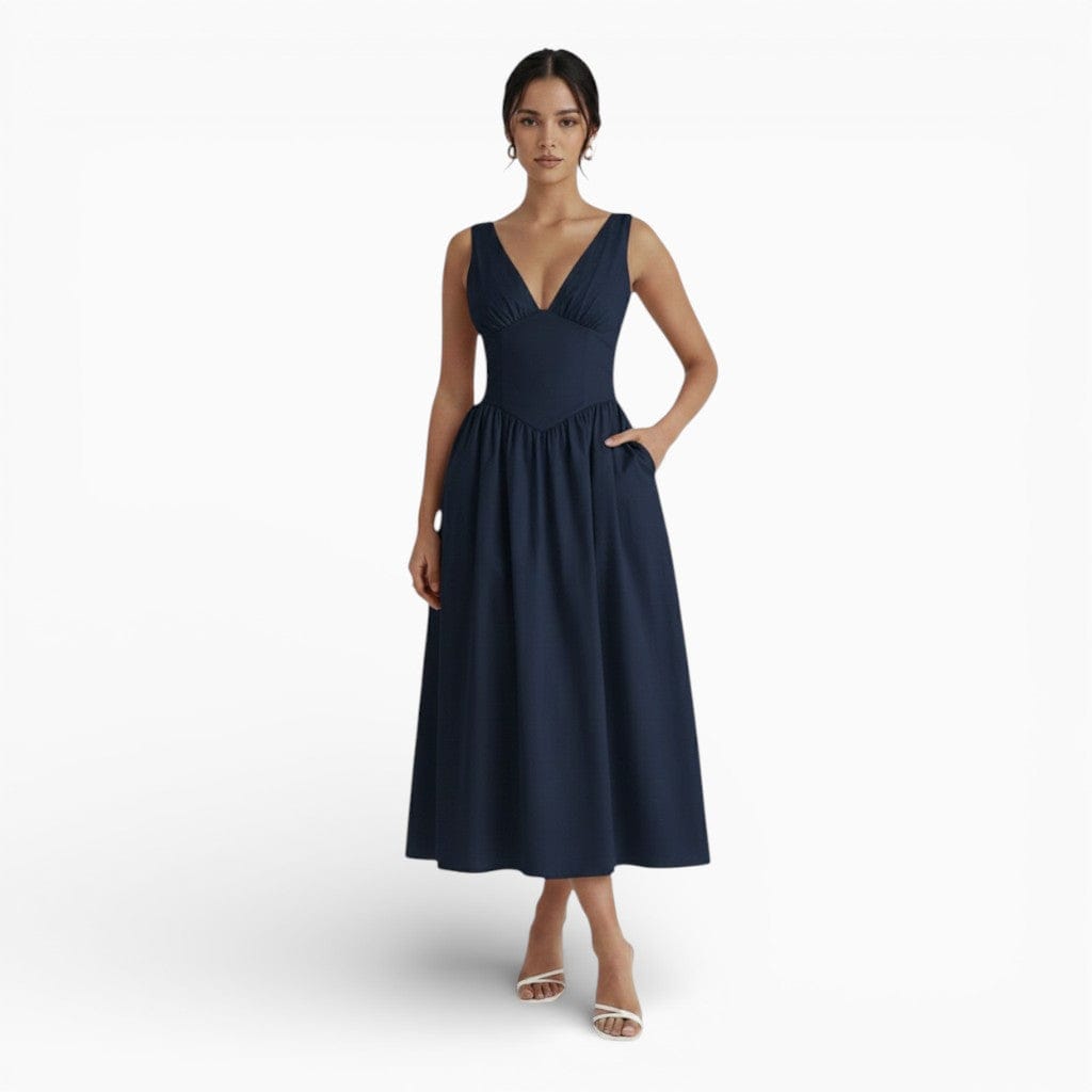 Hemsbury Dresses Navy / S CLARA Floral Maxi Dress