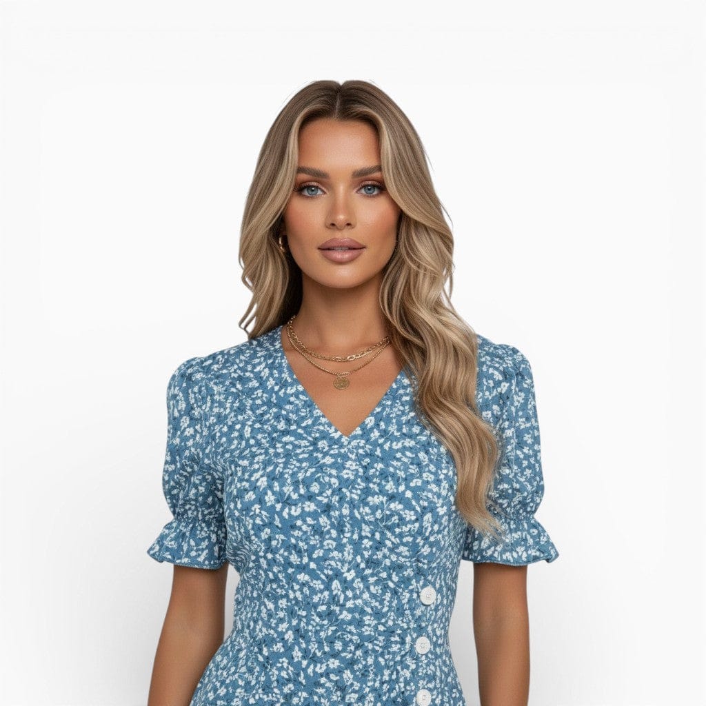 Hemsbury Dresses NINA V-Neck Print Midi Dress