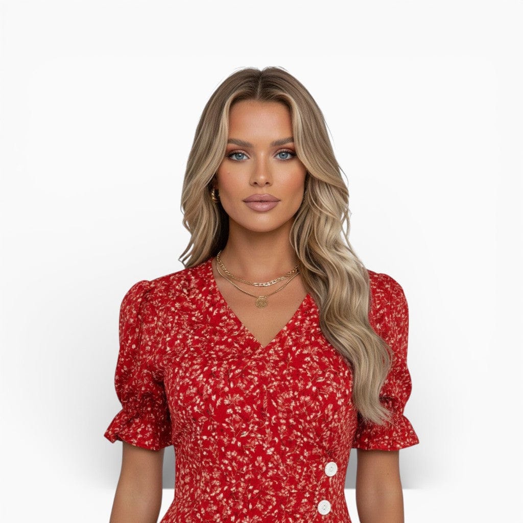 Hemsbury Dresses NINA V-Neck Print Midi Dress