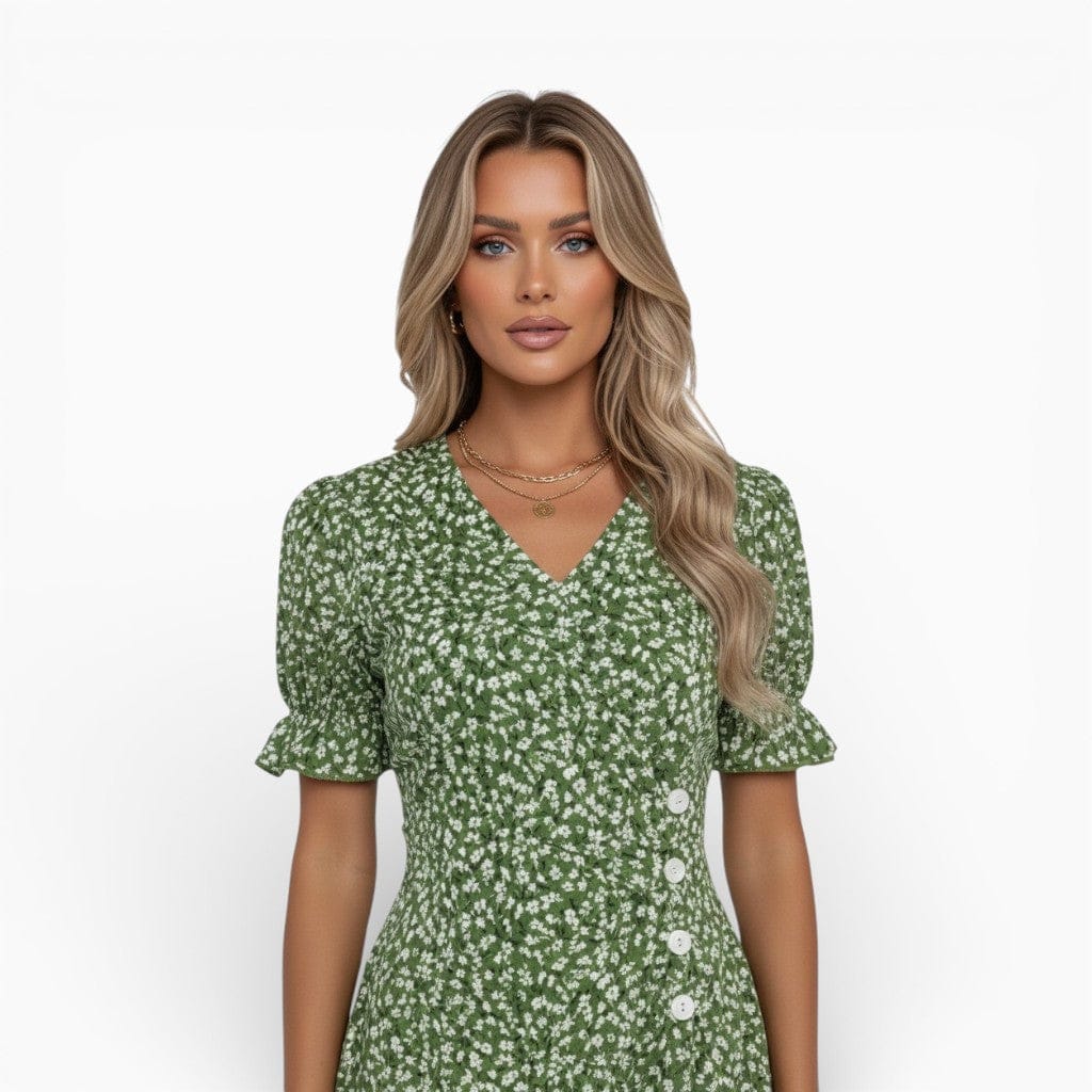 Hemsbury Dresses NINA V-Neck Print Midi Dress