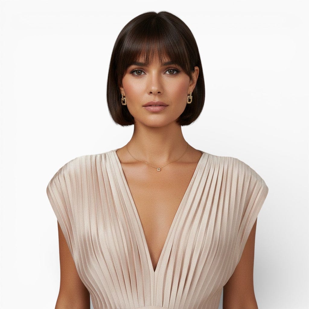 Hemsbury Dresses OLIVIA Pleated Satin Maxi Dress