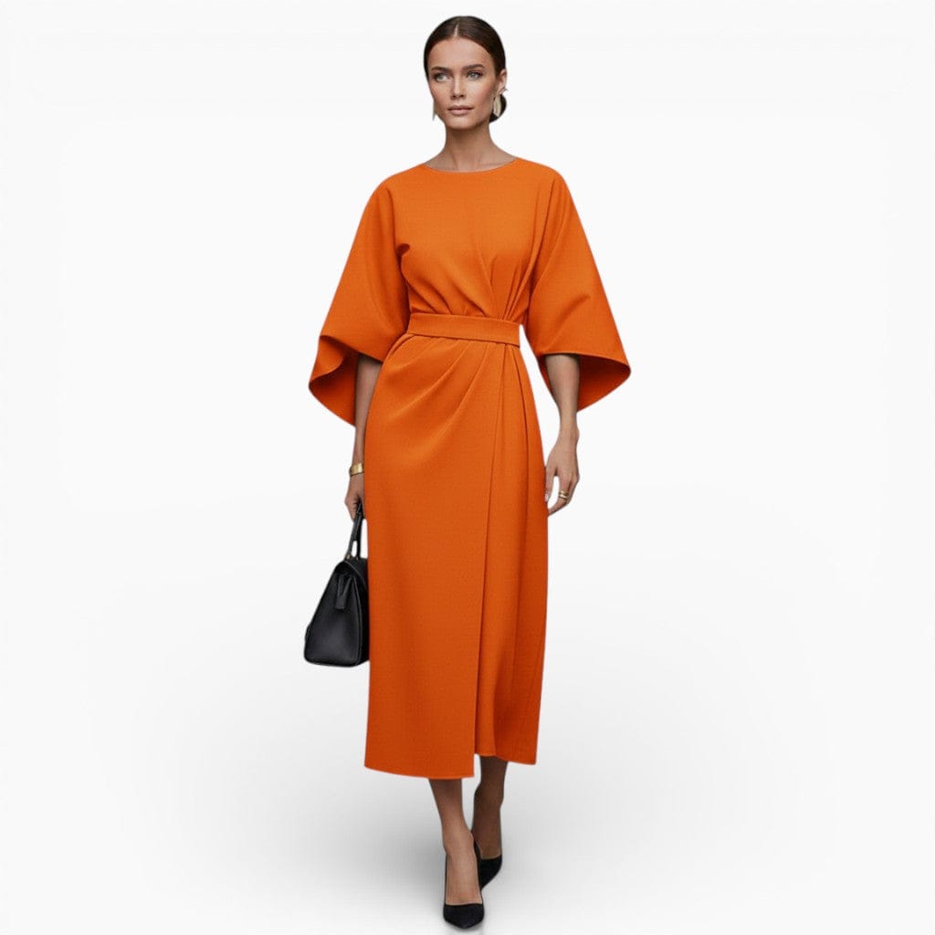 Hemsbury Dresses Orange / XS MANDY Pleated Maxi Dress