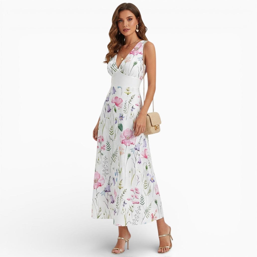 Hemsbury Dresses Pink Flower / S LILA Printed Midi Dress