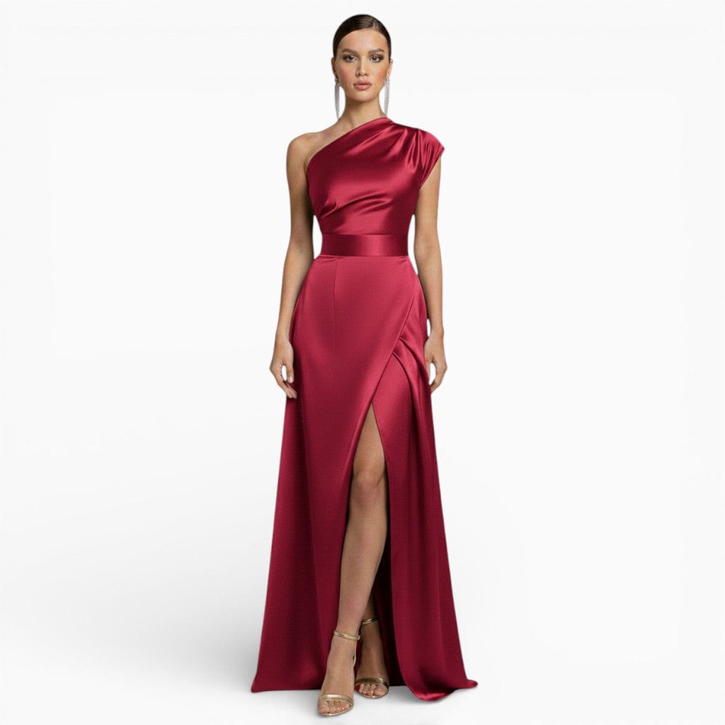 Hemsbury Dresses Pink Red / S DIANA One-Shoulder A-Line Gown