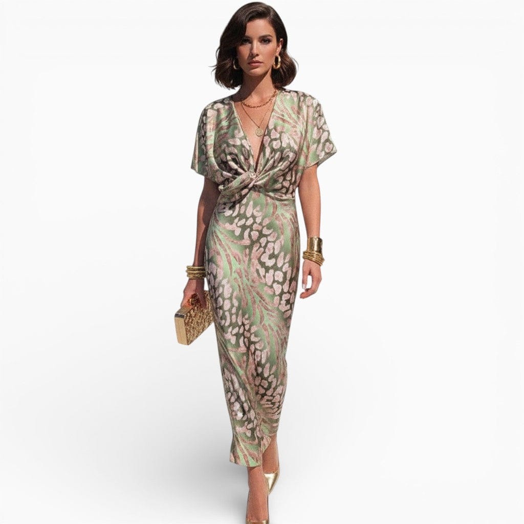 Hemsbury Dresses Pink / S ALICE Buttoned V-Neck Maxi Dress