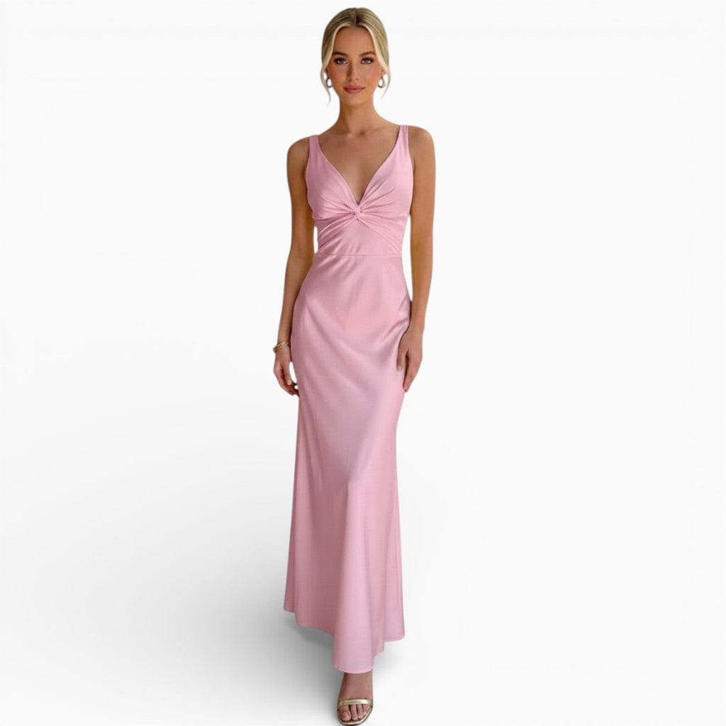 Hemsbury Dresses Pink / S CASSY Elegant Sleeveless Maxi Dress