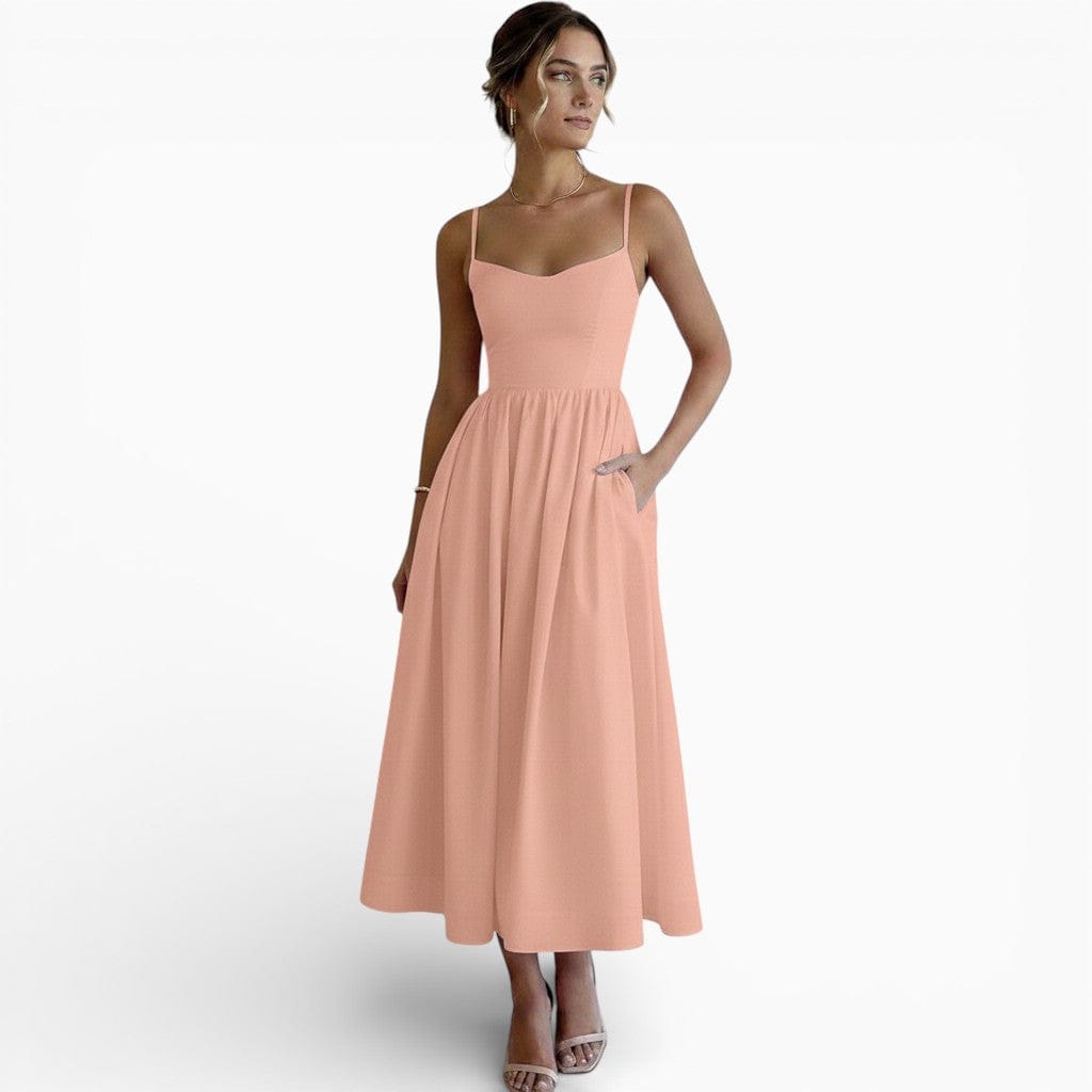 Hemsbury Dresses Pink / XS CARLA Sleeveless A-Line Maxi