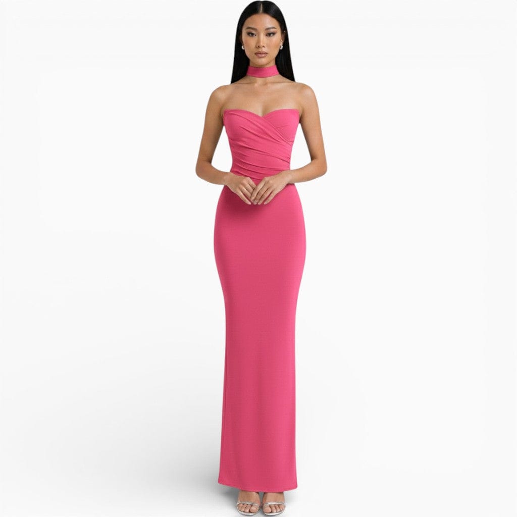 Hemsbury Dresses Pink / XS LINA Strapless Backless Bodycon Dress