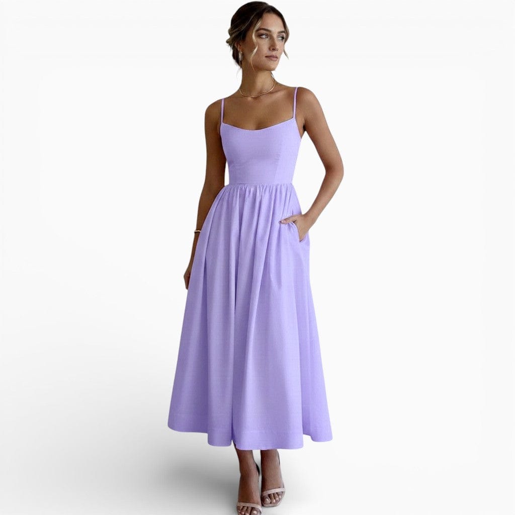 Hemsbury Dresses Purple / XS CARLA Sleeveless A-Line Maxi