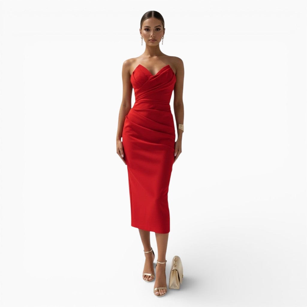 Hemsbury Dresses Red / S BELLA Strapless Bodycon Maxi Dress