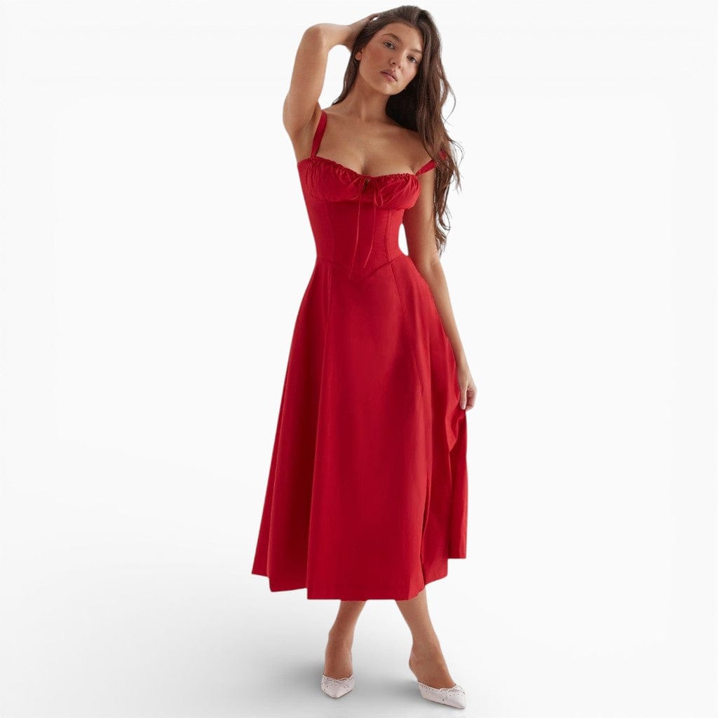 Hemsbury Dresses Red / S LENA High-Waist Backless Slip Dress