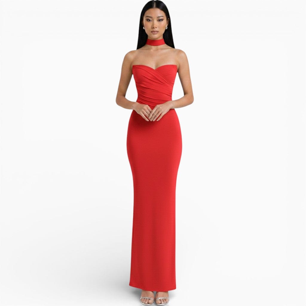 Hemsbury Dresses Red / XS LINA Strapless Backless Bodycon Dress