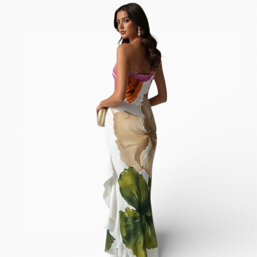 Hemsbury Dresses SAMANTHA White Floral Maxi Dress