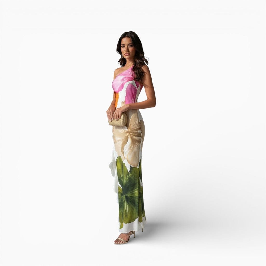 Hemsbury Dresses SAMANTHA White Floral Maxi Dress