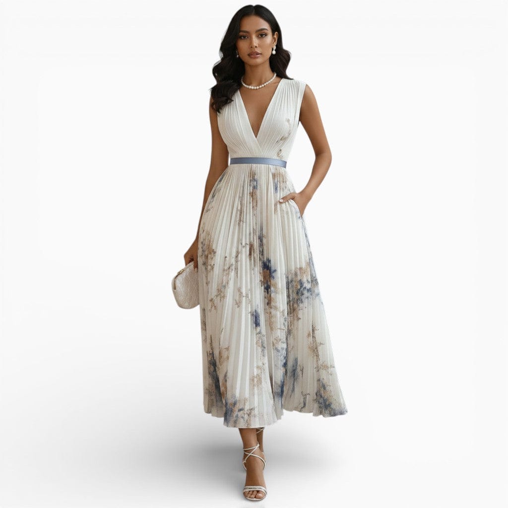 Hemsbury Dresses White / S STELLA Floral A-Line Dress