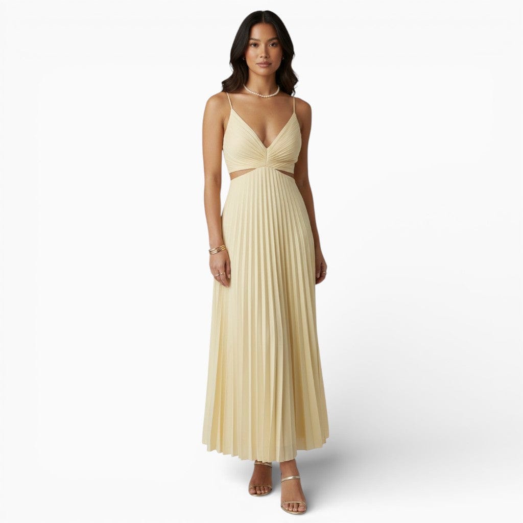Hemsbury Dresses Yellow / S LAYLA Ruched High-Waisted Maxi Dress