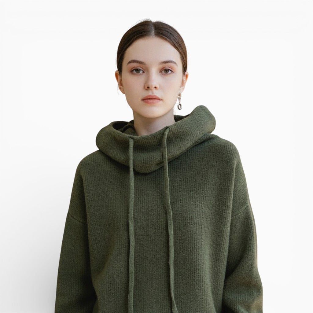 Hemsbury Hoodies Green / S MARY Thick Turtleneck Knit