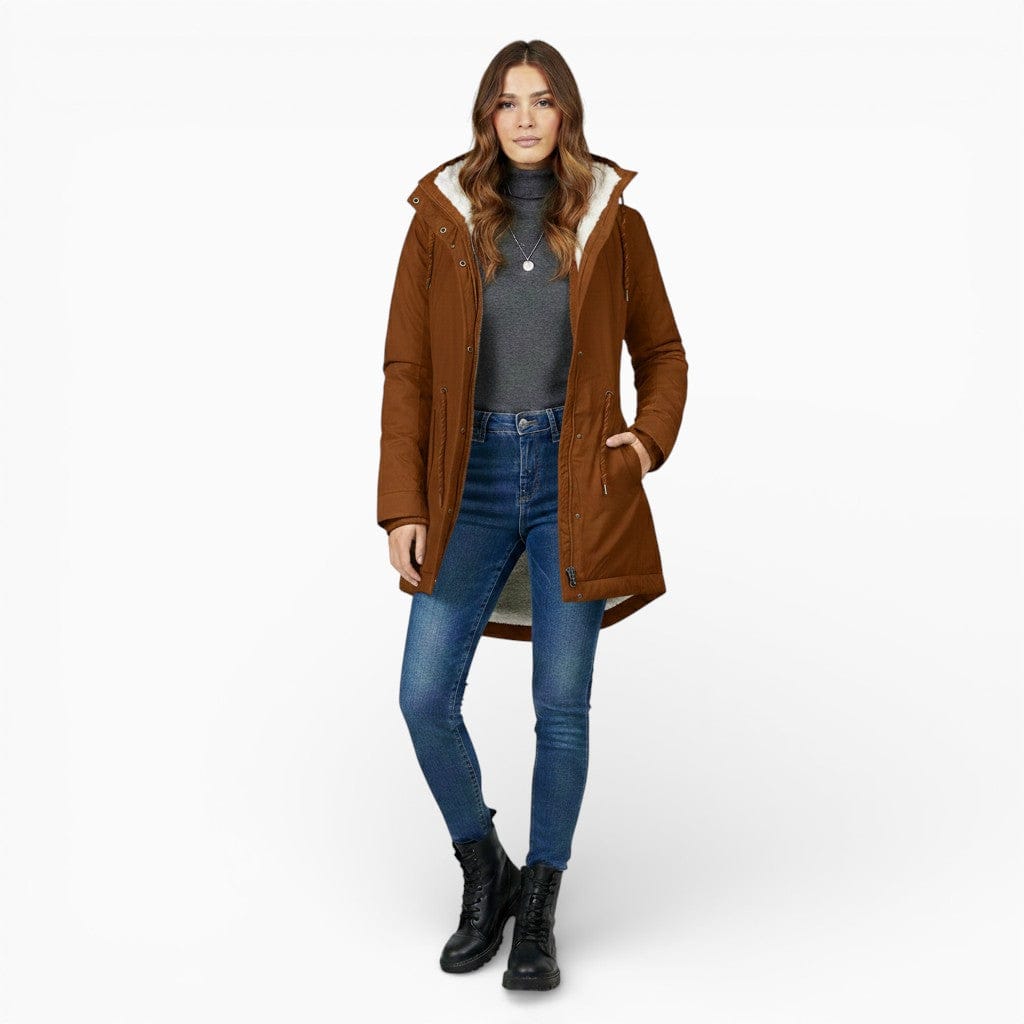 Hemsbury Jackets Brown / S DEBORAH Hooded Slim Parka