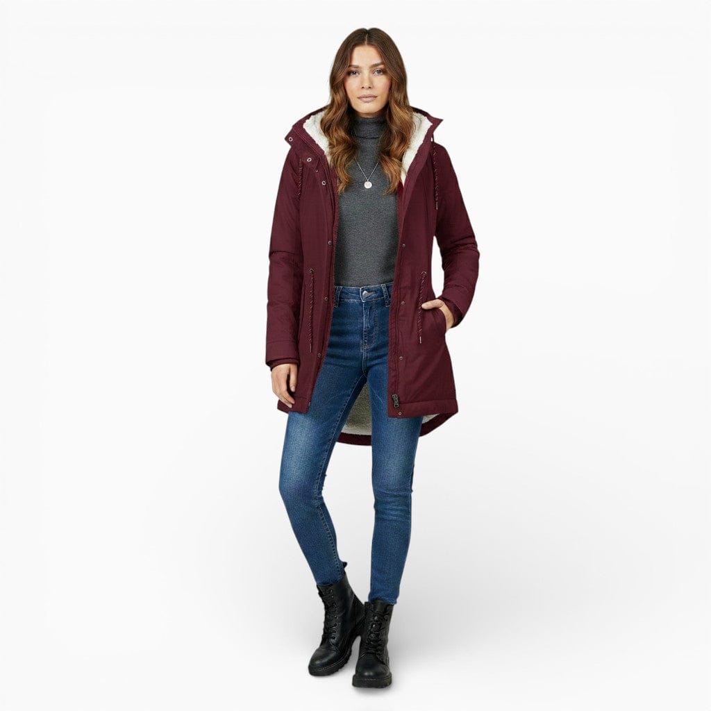 Hemsbury Jackets Burgundy / S DEBORAH Hooded Slim Parka